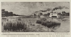 Die Expedition des Sirdars nach Fashoda, die Flottille auf dem Weißen Nil